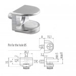 Glass Shelf Support Clamp On Type (5 mm Pin)